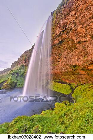 "Seljalandsfoss waterfall in the evening light, Iceland, Europe" View Large Photo Image Stock Image - "Seljalandsfoss waterfall in the evening light, Iceland, Europe". Fotosearch