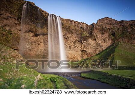 "Seljalandsfoss waterfall, Porsmoerk, southern Iceland, Iceland, Europe" View Large Photo Image Stock Photo - "Seljalandsfoss waterfall, Porsmoerk, southern Iceland, Iceland, Europe". Fotosearch
