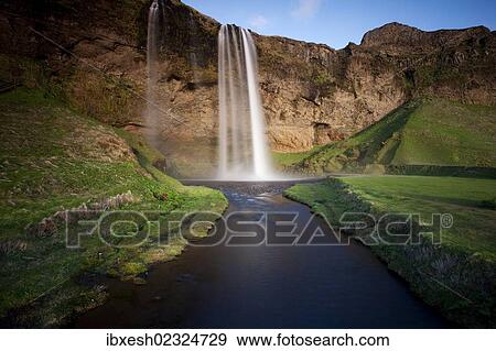 "Seljalandsfoss waterfall, Porsmoerk, southern Iceland, Iceland, Europe" View Large Photo Image Stock Photo - "Seljalandsfoss waterfall, Porsmoerk, southern Iceland, Iceland, Europe". Fotosearch