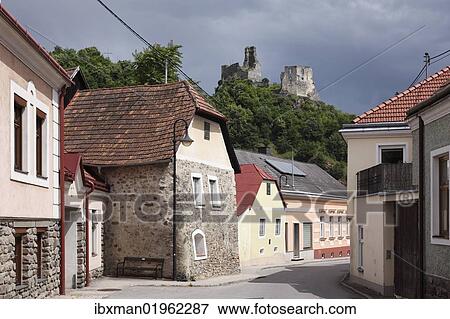 "Senftenberg with castle ruins, Kremstal calley, Wachau, Lower Austria, Austria, Europe" View Large Photo Image Stock Photo - "Senftenberg with castle ruins, Kremstal calley, Wachau, Lower Austria, Austria, Europe". Fotosearch