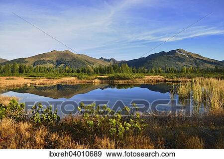 Stock Photo - "Seven Moser, behind the Kitzbuhel Alps, Seven Moser, Gerlos Pass, Salzburg, Austria, Europe". Fotosearch