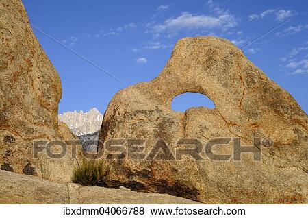 "Sharktooth Arch, natural granite arch, at the back Mt. Whitney, Alabama Hills, California, United States, North America" View Large Photo Image Stock Photo - "Sharktooth Arch, natural granite arch, at the back Mt. Whitney, Alabama Hills, California, United States, North America". Fotosearch