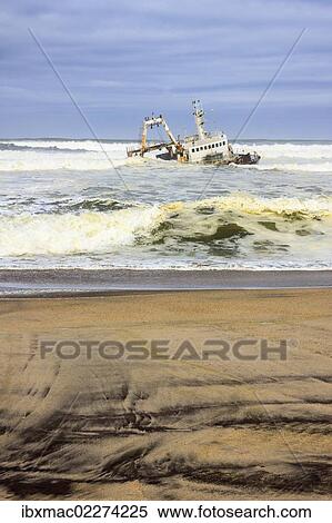 "Shipwreck at Henties Bay, Dorob National Park, Namibia, Africa" View Large Photo Image Stock Photography - "Shipwreck at Henties Bay, Dorob National Park, Namibia, Africa". Fotosearch