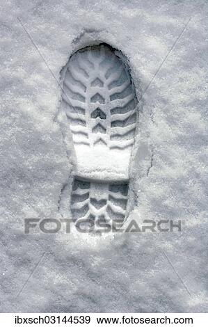 "Shoeprint in snow, Germany, Europe" View Large Photo Image Stock Photo - "Shoeprint in snow, Germany, Europe". Fotosearch
