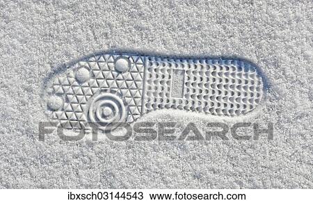 Shoeprint in snow View Large Photo Image Stock Image - Shoeprint in snow. Fotosearch
