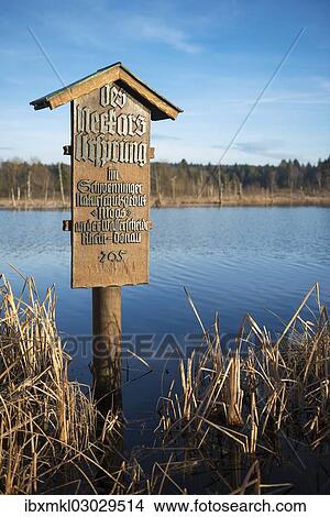 Picture - "Sign in Schwenninger Moos Nature Reserve, Schwarzwald, Villingen-Schwenningen, Baden-Wurttemberg, Germany, Europe". Fotosearch