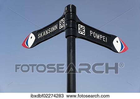 "Signposts Pompei and Skansinn, town of Vestmannaeyjar, Heimaey Island, Westman Islands, south Iceland or Suourland, Iceland, Europe" View Large Photo Image Stock Image - "Signposts Pompei and Skansinn, town of Vestmannaeyjar, Heimaey Island, Westman Islands, south Iceland or Suourland, Iceland, Europe". Fotosearch