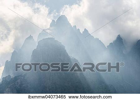 "Silhouette, cliffs in clouds, Col de Bavella, Bavella Massif, Corsica, France, Europe" View Large Photo Image Stock Photography - "Silhouette, cliffs in clouds, Col de Bavella, Bavella Massif, Corsica, France, Europe". Fotosearch