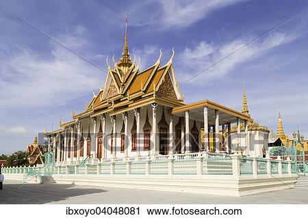 Stock Image - "Silver Pagoda, Royal Palace, Phnom Penh, Cambodia, Asia". Fotosearch