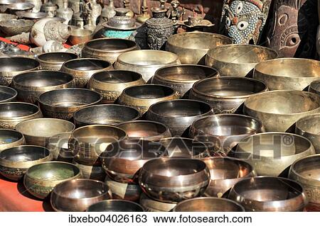 "Singing bowls, souvenirs, Kathmandu, Nepal, Asia" View Large Photo Image Stock Image - "Singing bowls, souvenirs, Kathmandu, Nepal, Asia". Fotosearch