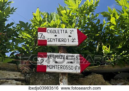 "Singpost for hiking trails, Corniglia, Cinque Terre, Liguria, Italy, Europe" View Large Photo Image Stock Photograph - "Singpost for hiking trails, Corniglia, Cinque Terre, Liguria, Italy, Europe". Fotosearch