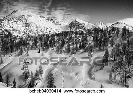 "Ski tracks below Mt Schneibstein, left, and Mt Reinersberg, centre, Berchtesgaden, Upper Bavaria, Bavaria, Germany, Europe" View Large Photo Image Picture - "Ski tracks below Mt Schneibstein, left, and Mt Reinersberg, centre, Berchtesgaden, Upper Bavaria, Bavaria, Germany, Europe". Fotosearch