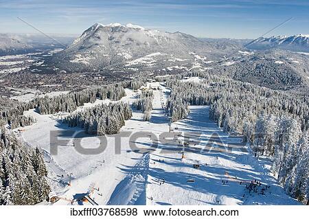 "Skiers on Hausberg Mountain, winter landscape, Garmisch-Partenkirchen, Bavaria, Germany, Europe" View Large Photo Image Stock Photo - "Skiers on Hausberg Mountain, winter landscape, Garmisch-Partenkirchen, Bavaria, Germany, Europe". Fotosearch
