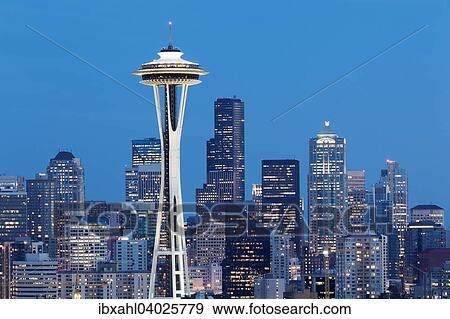 "Skyline of Downtown Seattle with the Space Needle, Seattle, Washington, United States, North America" View Large Photo Image Stock Photo - "Skyline of Downtown Seattle with the Space Needle, Seattle, Washington, United States, North America". Fotosearch