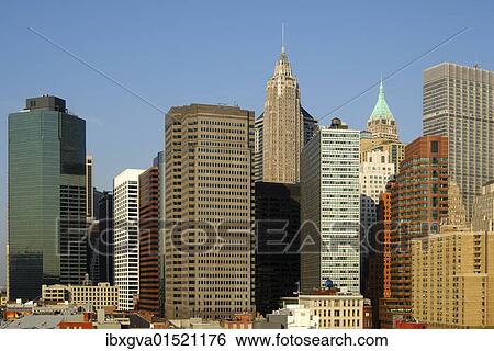 "Skyline of Lower Manhattan and the financial district, Manhattan, New York, USA, North America" View Large Photo Image Stock Photograph - "Skyline of Lower Manhattan and the financial district, Manhattan, New York, USA, North America". Fotosearch