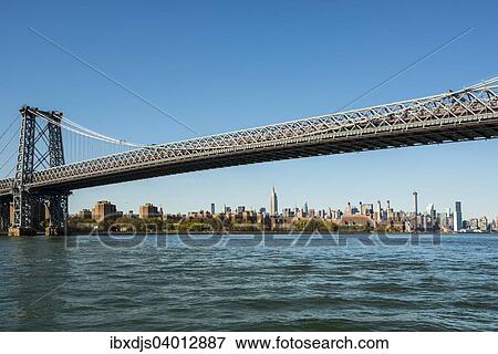 "Skyline with Empire State Building and Williamsburg Bridge, Midtown, Manhattan, New York, United States, North America" View Large Photo Image Stock Photo - "Skyline with Empire State Building and Williamsburg Bridge, Midtown, Manhattan, New York, United States, North America". Fotosearch