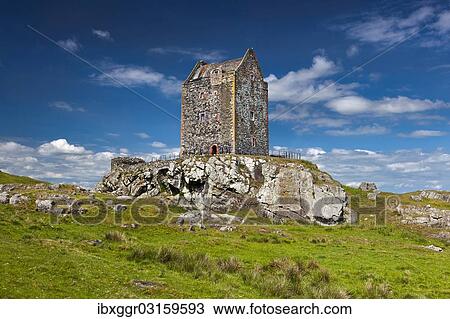 Stock Image - "Smailholm Tower, Kelso, Borders District, Scotland, United Kingdom, Europe". Fotosearch