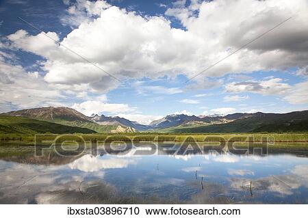 "Small lake, Alaska Range mountain range, Alaska, United States, North America" View Large Photo Image Stock Image - "Small lake, Alaska Range mountain range, Alaska, United States, North America". Fotosearch