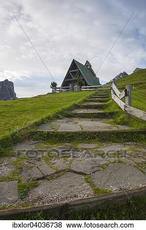 "Small wooden chapel, Giau Pass, Dolomite, Veneto, Italy, Europe" View Large Photo Image Stock Photo - "Small wooden chapel, Giau Pass, Dolomite, Veneto, Italy, Europe". Fotosearch