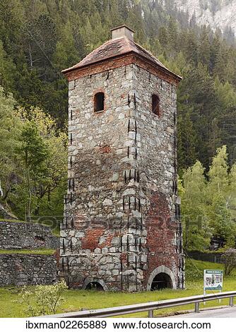 Stock Photo - "Smelting furnace, Radwerk X, Vordernberg, Styrian Iron Trail, Upper Styria, Styria, Austria, Europe, PublicGround, Europe". Fotosearch