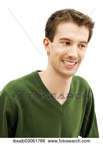 Stock Photograph - "Smiling young man, portrait". Fotosearch