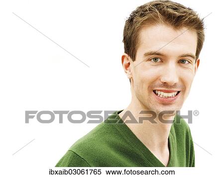 Stock Photography - "Smiling young man, portrait". Fotosearch
