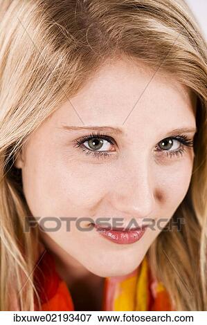 "Smiling young woman, portrait" View Large Photo Image Stock Photo - "Smiling young woman, portrait". Fotosearch