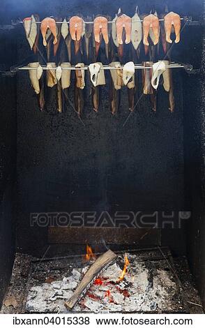 "Smoker with fish, Prerow, Darss, Mecklenburg-Western Pomerania, Germany, Europe" View Large Photo Image Stock Photo - "Smoker with fish, Prerow, Darss, Mecklenburg-Western Pomerania, Germany, Europe". Fotosearch