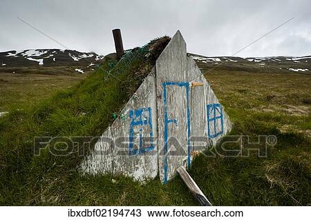 Stock Image - "Smokeshack, Austurland, Eastern Iceland, Iceland, Europe". Fotosearch