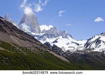 "Smoking"""" mountain Mount Fitz Roy or Cerro Fitz Roy, El Chalten, Patagonia, Santa Cruz, Argentina, South America, Latin America, America, South America" View Large Photo Image Stock Photo - "Smoking"""" mountain Mount Fitz Roy or Cerro Fitz Roy, El Chalten, Patagonia, Santa Cruz, Argentina, South America, Latin America, America, South America". Fotosearch