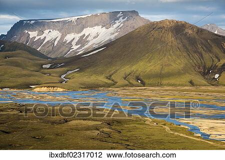 "Snow-capped rhyolite mountains, Joekulgilskvisl river, Landmannalaugar Fjallabak Nature Reserve, Highlands, Iceland, Europe" View Large Photo Image Stock Image - "Snow-capped rhyolite mountains, Joekulgilskvisl river, Landmannalaugar Fjallabak Nature Reserve, Highlands, Iceland, Europe". Fotosearch