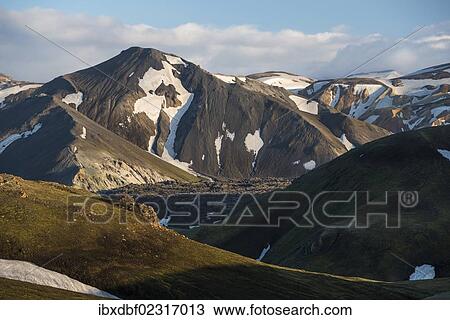 "Snow-capped rhyolite mountains, Namshraun lava field, Landmannalaugar, Fjallabak Nature Reserve, Highlands, Iceland, Europe" View Large Photo Image Stock Image - "Snow-capped rhyolite mountains, Namshraun lava field, Landmannalaugar, Fjallabak Nature Reserve, Highlands, Iceland, Europe". Fotosearch