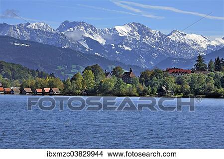 "Snow-covered Oberstdorf Mountains behind Buhl am Alpsee with Alpsee lake, Upper Allgau, Bavaria, Germany, Europe" View Large Photo Image Picture - "Snow-covered Oberstdorf Mountains behind Buhl am Alpsee with Alpsee lake, Upper Allgau, Bavaria, Germany, Europe". Fotosearch