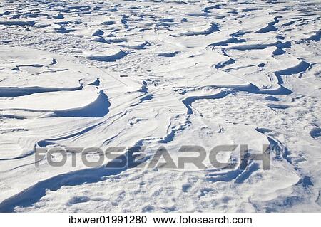 Stock Image - "Snow drift, waves, wavy, Vorarlberg, Austria, Europe". Fotosearch