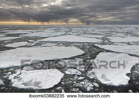 "Snow shower from dark clouds, edge of pack-ice, Arctic Ocean, Spitsbergen Island, Svalbard Archipelago, Svalbard and Jan Mayen, Norway, Europe" View Large Photo Image Stock Photography - "Snow shower from dark clouds, edge of pack-ice, Arctic Ocean, Spitsbergen Island, Svalbard Archipelago, Svalbard and Jan Mayen, Norway, Europe". Fotosearch
