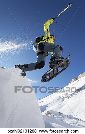 "Snowshoe hiker on the Fanes Alp, St. Vigil, Alto Adige, South Tyrol, Italy, Europe" View Large Photo Image Stock Photo - "Snowshoe hiker on the Fanes Alp, St. Vigil, Alto Adige, South Tyrol, Italy, Europe". Fotosearch