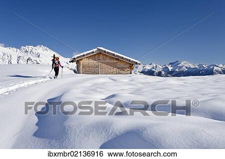 "Snowshoer ascending to Jagelealm alpine pasture in Ridnauntal Valley above Entholz, looking towards Rosskopf Mountain, Alto Adige, Italy, Europe" View Large Photo Image Stock Photograph - "Snowshoer ascending to Jagelealm alpine pasture in Ridnauntal Valley above Entholz, looking towards Rosskopf Mountain, Alto Adige, Italy, Europe". Fotosearch
