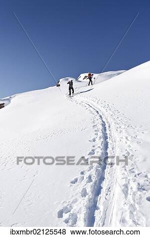 "Snowshoers during the ascent to Uribrutto Mountain above the Passo Valles, Dolomites, Trentino, Italy, Europe" View Large Photo Image Stock Photo - "Snowshoers during the ascent to Uribrutto Mountain above the Passo Valles, Dolomites, Trentino, Italy, Europe". Fotosearch