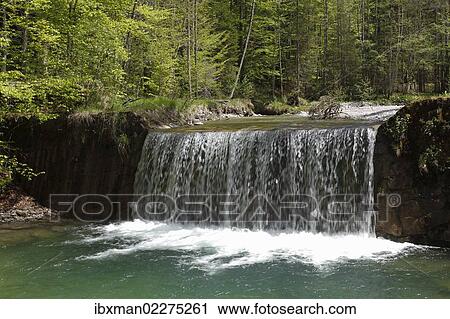 Stock Image - "Soellbach creek on Soellbachklause mountain pass, Bad Wiessee, Tegernsee valley, Upper Bavaria, Bavaria, Germany, Europe". Fotosearch