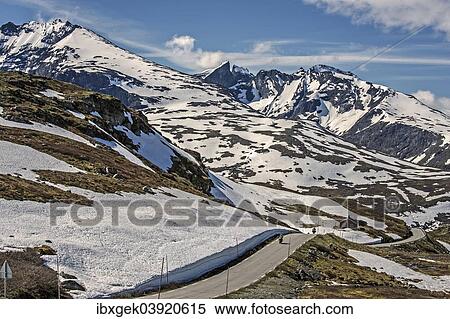 "Sognefjellsvegen, road between Sognefjord and Lom, Jotunheimen, Hurrungane Mountains at the back, Sogn og Fjordane and Oppland provinces, Ostlandet or Eastern Norway, Norway, Europe" View Large Photo Image Stock Photography - "Sognefjellsvegen, road between Sognefjord and Lom, Jotunheimen, Hurrungane Mountains at the back, Sogn og Fjordane and Oppland provinces, Ostlandet or Eastern Norway, Norway, Europe". Fotosearch