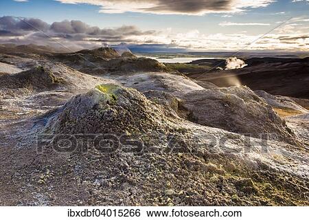 "Solfataras, fumaroles, mud pots, mud pools, sulfur and other minerals, on the summit of the mountain Namafjall, high-temperature area Hverarono, Northeastern Region, Iceland, Europe" View Large Photo Image Stock Photograph - "Solfataras, fumaroles, mud pots, mud pools, sulfur and other minerals, on the summit of the mountain Namafjall, high-temperature area Hverarono, Northeastern Region, Iceland, Europe". Fotosearch