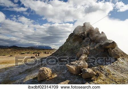 "Solfataras, fumaroles, sulfur and other minerals, steam, Hveraroend geothermal area, Namafjall mountains, Myvatn area, Norourland eystra, the north-east region, Iceland, Europe" View Large Photo Image Stock Photo - "Solfataras, fumaroles, sulfur and other minerals, steam, Hveraroend geothermal area, Namafjall mountains, Myvatn area, Norourland eystra, the north-east region, Iceland, Europe". Fotosearch