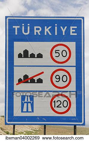 "Speed limit sign at the Turkish border, Dogubeyazit, Eastern Anatolia Region, Anatolia Province, Turkey, Asia" View Large Photo Image Stock Photo - "Speed limit sign at the Turkish border, Dogubeyazit, Eastern Anatolia Region, Anatolia Province, Turkey, Asia". Fotosearch