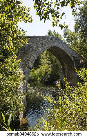 Stock Photography - "Spin'a Cavallu, Genoese bridge, Rizzanese Valley, near Sartene, Corse-du-Sud, Corsica, France, Europe". Fotosearch