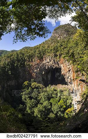 Stock Image - "Spirit Well cave, also known as Nam Bua Phi, jungle, bamboo forest, Soppong or Pang Mapha area, Mae Hong Son province, northern Thailand, Thailand, Asia". Fotosearch