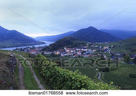 "Spitz and Danube in the evening twilight, Wachau, Waldviertel, Forest Quarter, Lower Austria, Austria, Europe" View Large Photo Image Stock Photo - "Spitz and Danube in the evening twilight, Wachau, Waldviertel, Forest Quarter, Lower Austria, Austria, Europe". Fotosearch