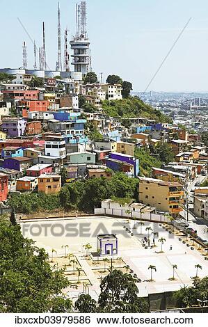 "Sports ground, colourful houses and radio masts on Cerro del Carmen, Guayaquil, Guayas Province, Ecuador, South America" View Large Photo Image Stock Photograph - "Sports ground, colourful houses and radio masts on Cerro del Carmen, Guayaquil, Guayas Province, Ecuador, South America". Fotosearch