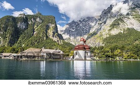 "St. Bartholomae in Konigssee in front of the Watzmann, Berchtesgaden National Park, Berchtesgadener Land district, Upper Bavaria, Bavaria, Germany, Europe" View Large Photo Image Stock Photo - "St. Bartholomae in Konigssee in front of the Watzmann, Berchtesgaden National Park, Berchtesgadener Land district, Upper Bavaria, Bavaria, Germany, Europe". Fotosearch