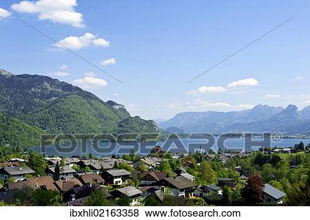 "St. Gilgen on Lake Wolfgang, Salzkammergut, Salzburg, Austria, Europe, PublicGround, Europe" View Large Photo Image Stock Photo - "St. Gilgen on Lake Wolfgang, Salzkammergut, Salzburg, Austria, Europe, PublicGround, Europe". Fotosearch