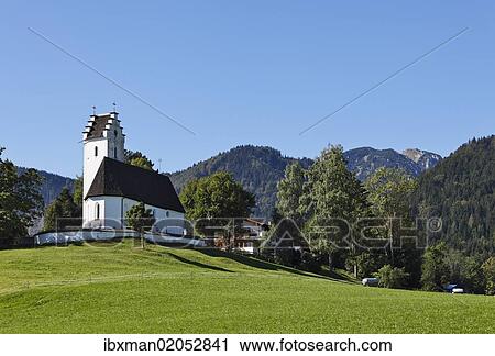 Stock Image - "St Margarethen mountain church, Brannenburg parish, Inn Valley, Upper Bavaria, Bavaria, Germany, Europe". Fotosearch